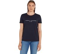 Tommy Hilfiger T-Shirt Manches Courtes Femme Heritage Col Ras-du-Cou, Bleu (Desert Sky), XXL