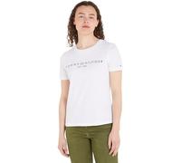 Tommy Hilfiger T-Shirt Manches Courtes Femme Logo Col Ras-du-Cou, Blanc (Th Optic White), L