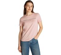 Tommy Hilfiger T-Shirt Manches Courtes Femme Logo Col Ras-du-Cou, Rose (Foggy Pink), XS