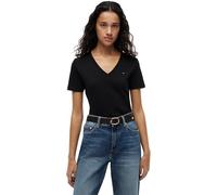 Tommy Hilfiger T-shirt Slim Cody Manches courtes Col V Femme Noir S