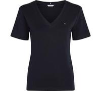 Tommy Hilfiger T-Shirt Manches Courtes Femme New Slim Cody Col en V, Bleu (Nos Desert Sky), S