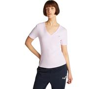 Tommy Hilfiger T-Shirt Manches Courtes Femme New Slim Cody Col en V, Rose (Light Pink), XL