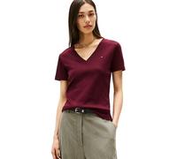 Tommy Hilfiger T-Shirt Manches Courtes Femme New Slim Cody Col en V, Rouge (Deep Burgundy), XXL