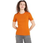 Tommy Hilfiger Femme New Slim Cody C-NK Ww0ww40587 Hauts en Tricot À Manches Courtes, Orange (Autumn Orange), S EU