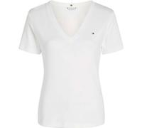 Tommy Hilfiger T-Shirt Manches Courtes Femme New Slim Cody V-Neck Col en V, Blanc (Nos Ecru), XS