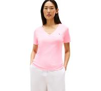 Tommy Hilfiger T-Shirt Manches Courtes Femme New Slim Cody V-Neck Col en V, Rose (Classic Pink), S