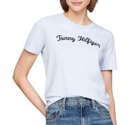 Vêtements Tommy Hilfiger Reg Script C-Nk Ss WW0WW42589 pour Accessoires XS Bleu