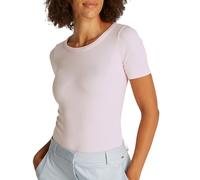 Tommy Hilfiger T-Shirt Manches Courtes Femme Slim 5X2 Rib Slim Fit, Rose (Light Pink), M