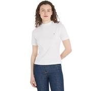 Tommy Hilfiger T-Shirt Manches Courtes Femme Slim Cody Col Ras-du-Cou, Blanc (Ecru), M