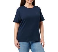 Tommy Hilfiger T-Shirt Manches Courtes Femme Slim Cody Col Ras-du-Cou, Bleu (Dark Night Navy), L