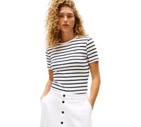 Tommy Hilfiger T-Shirt Manches Courtes Femme Slim Cody Col Ras-du-Cou, Multicolore (Breton/ECU/Dark Night Navy), M