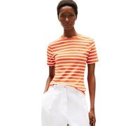 Tommy Hilfiger T-Shirt Manches Courtes Femme Slim Cody Col Ras-du-Cou, Multicolore (Classic Breton Orange/ECU), XL