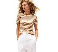 Tommy Hilfiger T-Shirt Manches Courtes Femme Slim Cody Col Ras-du-Cou, Multicolore (Hickory/Ecru STP), XL