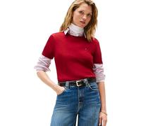 Tommy Hilfiger T-Shirt Manches Courtes Femme Slim Cody Col Ras-du-Cou, Rouge (Regatta Red), S