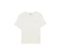 Tommy Hilfiger T-Shirt Manches Courtes Femme Slim Fit Cody Col en V, Blanc (Ecru), 48