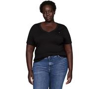Tommy Hilfiger T-Shirt Manches Courtes Femme Slim Fit Cody Col en V, Noir (Black), 50