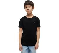 Tommy Hilfiger T-Shirt Manches Courtes Garçon Col Ras-du-Cou, Noir (Meteorite), 3 Ans