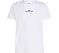 Tommy Hilfiger T-Shirt Manches Courtes Homme avec Branding, Blanc (White), S