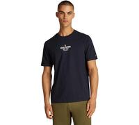 Tommy Hilfiger T-Shirt Manches Courtes Homme avec Branding, Bleu (Desert Sky), XL