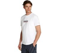 Tommy Hilfiger Hilfiger Box Tee Mw0Mw38079 T-Shirt S/S, White (White), XL Homme