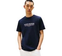 Tommy Hilfiger T-Shirt Manches Courtes Homme Brand Love Tee en Coton, Bleu (Desert Sky), M