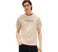 Tommy Hilfiger T-Shirt Manches Courtes Homme Brand Love Tee en Coton, Ivoire (Newsprint), S