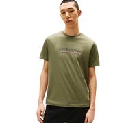 Tommy Hilfiger T-Shirt Manches Courtes Homme Brand Love Tee en Coton, Vert (Battle Green), L