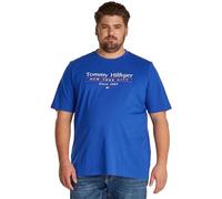 Tommy Hilfiger T-Shirt Manches Courtes Homme Center Stack Tee en Coton, Bleu (Wedge Blue), XXL