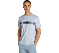 Tommy Hilfiger T-Shirt Manches Courtes Homme Central Chest Stripe Coton, Bleu (Breezy Blue), 3XL