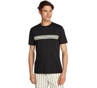 Tommy Hilfiger T-Shirt Manches Courtes Homme Central Chest Stripe Coton, Noir (Black), 3XL