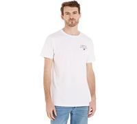 Tommy Hilfiger T-Shirt Homme Manches Courtes Encolure Ronde, Blanc (White), L