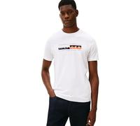 Tommy Hilfiger T-Shirt Manches Courtes Homme Colour Block Graphic avec Col Ras-du-Cou, Blanc (White), XL
