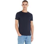Tommy Hilfiger T-Shirt Manches Courtes Homme Core Stretch Slim Fit, Bleu (Desert Sky), XXL