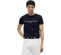 Tommy Hilfiger T-Shirt Manches Courtes Homme Core Tommy Logo Col Ras-du-Cou, Noir (Jet Black), XL