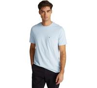TOMMY HILFIGER T-Shirt Manches Courtes Homme Essential avec Poche sur la Poitrine, Bleu (Breezy Blue), L