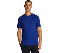 Tommy Hilfiger T-Shirt Manches Courtes Homme Essential avec Poche sur la Poitrine, Bleu (Wedge Blue), S