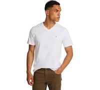 Tommy Hilfiger T-Shirt Manches Courtes Homme Essential Tee avec Col en V, Blanc (White), S