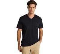 Tommy Hilfiger T-Shirt Manches Courtes Homme Essential Tee avec Col en V, Bleu (Desert Sky), M