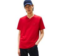 Tommy Hilfiger T-Shirt Manches Courtes Homme Essential Tee avec Col en V, Multicolore (Medium Red), M