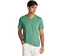 Tommy Hilfiger T-Shirt Manches Courtes Homme Essential Tee avec Col en V, Vert (Fort Green), M