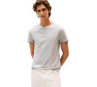 Tommy Hilfiger T-Shirt Manches Courtes Homme Logo Tipped Col Ras-du-Cou, Gris (Light Grey Heather), S