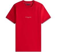 Tommy Hilfiger T-Shirt Manches Courtes Homme Logo Tipped Col Ras-du-Cou, Rouge (Medium Red), S