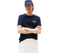 Tommy Hilfiger T-Shirt Manches Courtes Homme Outline Script Tee Regular Fit, Bleu (Desert Sky), XS