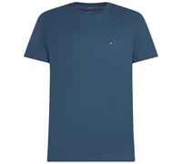Tommy Hilfiger T-Shirt Manches Courtes Homme Seasonal Solid Tee avec Col Ras-du-Cou, Bleu (Aegean Sea), S