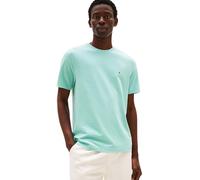 Tommy Hilfiger T-Shirt Manches Courtes Homme Seasonal Solid Tee avec Col Ras-du-Cou, Turquoise (Tradewinds Aqua), XS