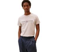 Tommy Hilfiger T-Shirt Manches Courtes Homme Slim Fit, Beige (Heathered Pebble), M