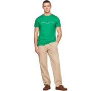 Tommy Hilfiger T-Shirt Manches Courtes Homme Slim Fit, Vert (Olympic Green), XS