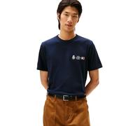 Tommy Hilfiger T-Shirt Manches Courtes Homme Small Crest Outline avec Col Ras-du-Cou, Bleu (Desert Sky), XXXL