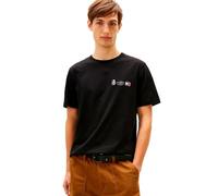 Tommy Hilfiger T-Shirt Manches Courtes Homme Small Crest Outline avec Col Ras-du-Cou, Noir (Black), XL