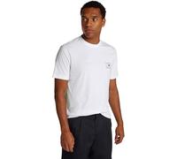 Tommy Hilfiger T-Shirt Manches Courtes Homme Stack Tee avec Col Ras-du-Cou, Blanc (White), S